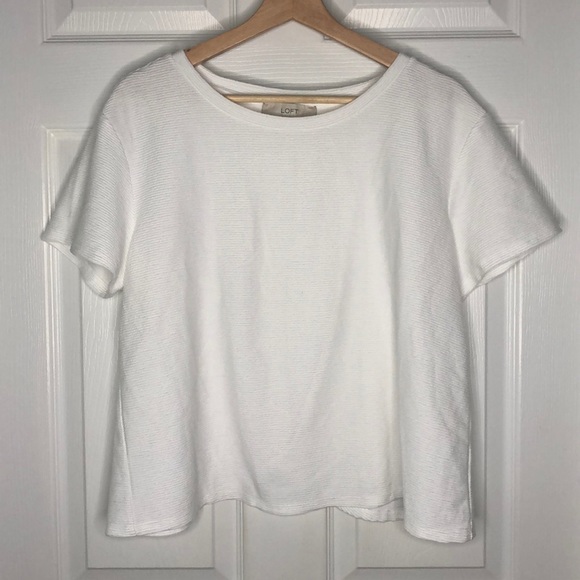 Loft white t-shirt with open back-L - Picture 1 of 5